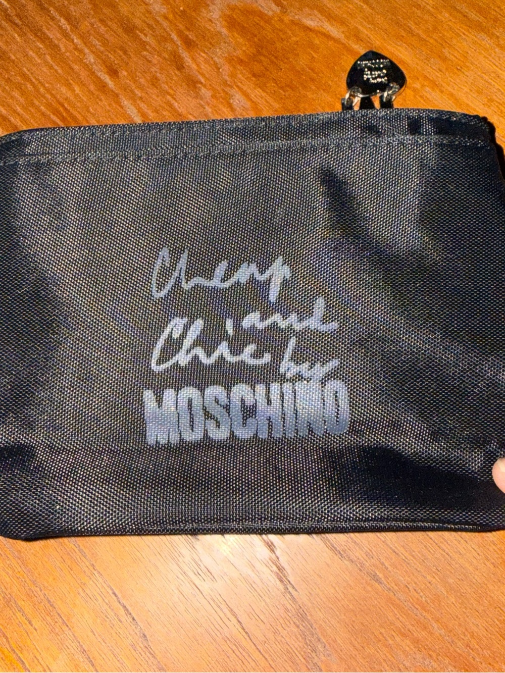 Moschino Vintage Black Nylon Pouch Bag EUC